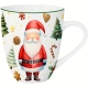 PORCELANOWY Kubek XXL 1000 ml do KAWY HERBATY na Święta SANTA CLAUS Mikołaj