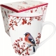 PORCELANOWY Kubek XXL 1000 ml do KAWY HERBATY na Święta - CHRISTMAS BIRDS