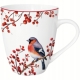 PORCELANOWY Kubek XXL 1000 ml do KAWY HERBATY na Święta - CHRISTMAS BIRDS