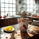 PORCELANOWY Kubek XXL 1000 ml do KAWY HERBATY na Święta - CHRISTMAS BIRDS