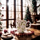 PORCELANOWY Kubek XXL 1000 ml do KAWY HERBATY na Święta - CHRISTMAS LEAVES
