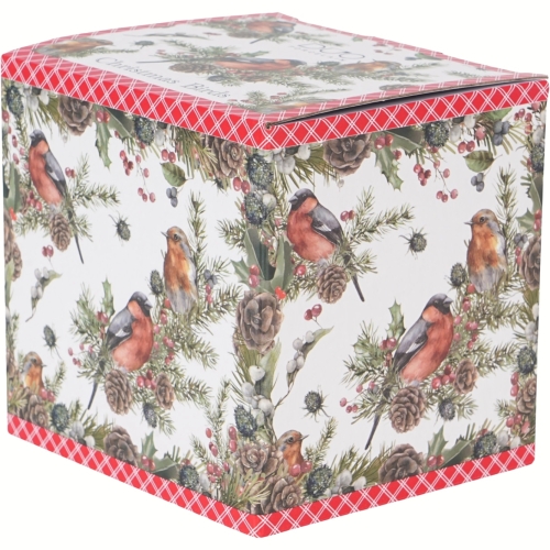 Kubek baryłka 430ml z Zaparzaczem do HERBATY ZIÓŁ na Święta CHRISTMAS BIRDS
