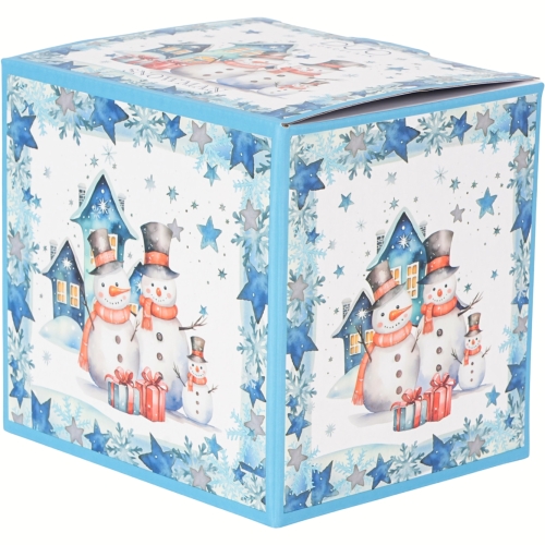 Kubek baryłka 430ml z Zaparzaczem do HERBATY ZIÓŁ na Święta SNOWMAN BAŁWAN