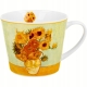 Duży PORCELANOWY Kubek XL 600 ml na KAWĘ HERBATĘ - SUNFLOWERS by Van Gogh