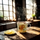 Duży PORCELANOWY Kubek XL 600 ml na KAWĘ HERBATĘ - SUNFLOWERS by Van Gogh