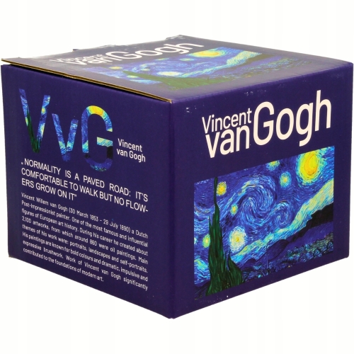 Duży PORCELANOWY Kubek XL 600 ml na KAWĘ HERBATĘ - STARRY NIGHT by Van Gogh