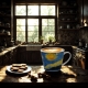 Duży PORCELANOWY Kubek XL 600 ml na KAWĘ HERBATĘ - STARRY NIGHT by Van Gogh
