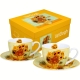 DWIE Porcelanowe Filiżanki 270 ml do KAWY HERBATY - SUNFLOWERS by Van Gogh