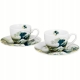 Dwie filiżanki 90 ml ze spodkami do KAWY ESPRESSO - THE GREAT WAVE Hokusai