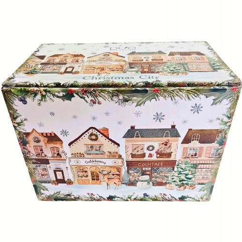 PORCELANOWY Kubek z metalowym zaparzaczem 460ml do HERBATY ZIÓŁ - na ŚWIĘTA