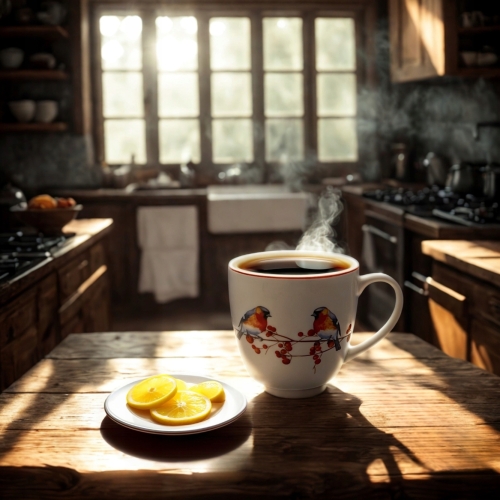 PORCELANOWY Kubek z metalowym zaparzaczem 460ml do HERBATY ZIÓŁ - na ŚWIĘTA
