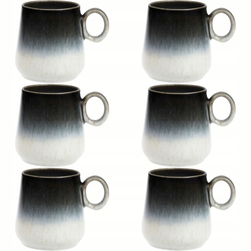 Ceramiczny Kubek do KAWY HERBATY KAKAO 400 ml Komplet 6 sztuk - LUNA LINE