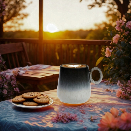 Ceramiczny Kubek do KAWY HERBATY KAKAO 400 ml Komplet 6 sztuk - LUNA LINE