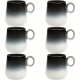 Ceramiczny Kubek do KAWY HERBATY KAKAO 400 ml Komplet 6 sztuk - LUNA LINE