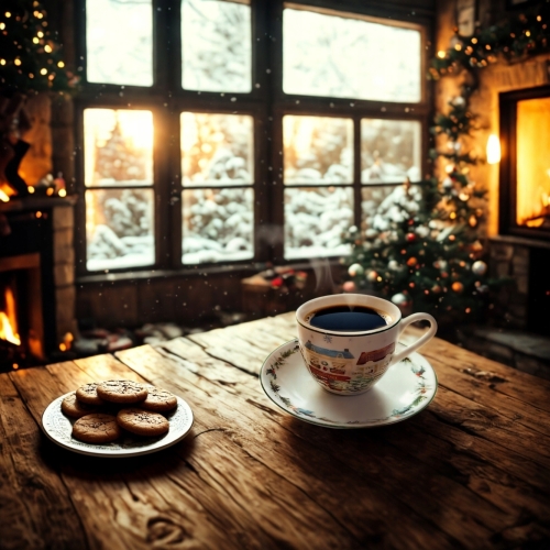 Na ŚWIĘTA Dwie PORCELANOWE filiżanki 90 ml do ESPRESSO - CHRISTMAS CITY