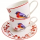 Na ŚWIĘTA Dwie PORCELANOWE filiżanki 90 ml do ESPRESSO - CHRISTMAS BIRDS