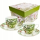 Na ŚWIĘTA Dwie PORCELANOWE filiżanki 90 ml do ESPRESSO - CHRISTMAS LEAVES