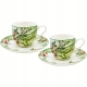 Na ŚWIĘTA Dwie PORCELANOWE filiżanki 90 ml do ESPRESSO - CHRISTMAS LEAVES