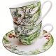 Na ŚWIĘTA Dwie PORCELANOWE filiżanki 90 ml do ESPRESSO - CHRISTMAS LEAVES