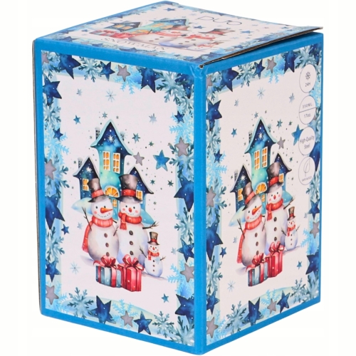 Na ŚWIĘTA Stalowy Kubek termiczny 330 ml Termos na KAWĘ HERBATĘ - SNOWMAN