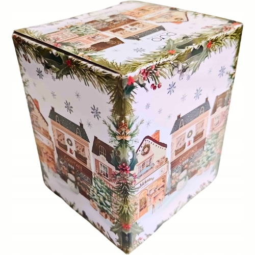 Porcelanowy Kubek 360 ml z Zaparzaczem do HERBATY ZIÓŁ - CHRISTMAS CITY