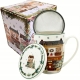 Porcelanowy Kubek 360 ml z Zaparzaczem do HERBATY ZIÓŁ - CHRISTMAS CITY