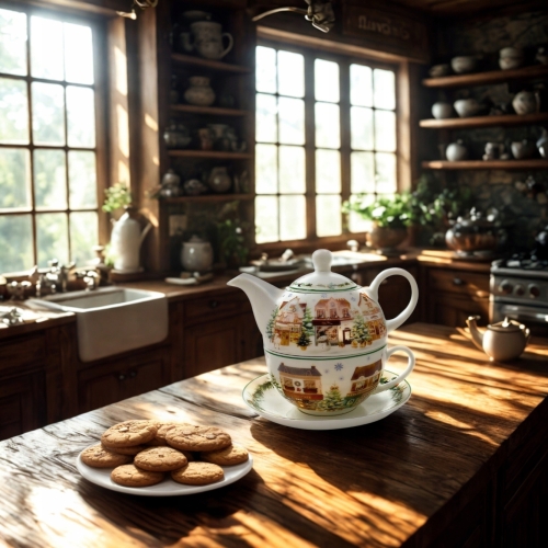 PREZENT Na Święta TEA FOR ONE Dzbanek 350 ml z filiżanką - CHRISTMAS CITY