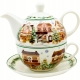 PREZENT Na Święta TEA FOR ONE Dzbanek 350 ml z filiżanką - CHRISTMAS CITY